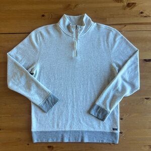 Faherty Mens Gray Quarter Zip